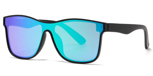 6838 Gafas de sol de moda de plástico con lente de una sola pieza