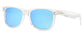 7112 ST RVC - Gafas de sol de plástico con bisagras de resorte y lentes de espejo de color