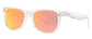 7112 ST RVC - Gafas de sol de plástico con bisagras de resorte y lentes de espejo de color