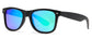7112 ST RVC - Gafas de sol de plástico con bisagras de resorte y lentes de espejo de color