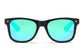 7112 ST RVC - Gafas de sol de plástico con bisagras de resorte y lentes de espejo de color