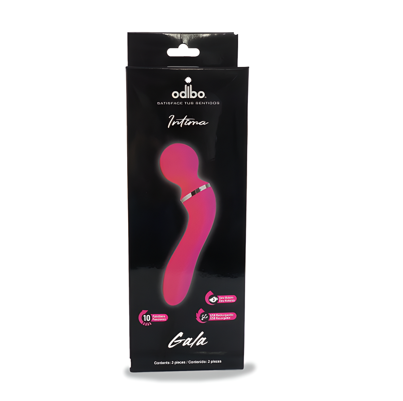 Vibrador de gala 10 funciones recargable de USB color rosa