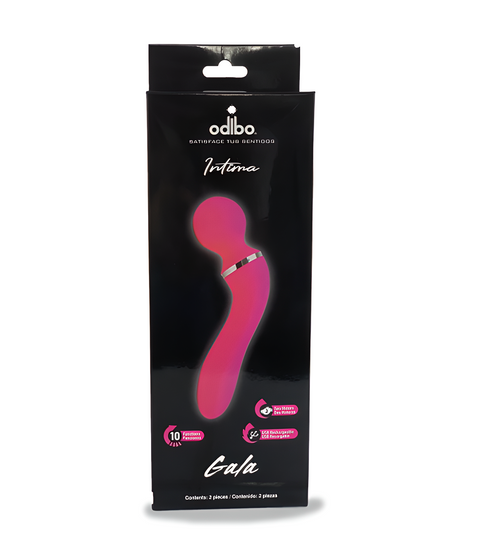 Vibrador de gala 10 funciones recargable de USB color rosa