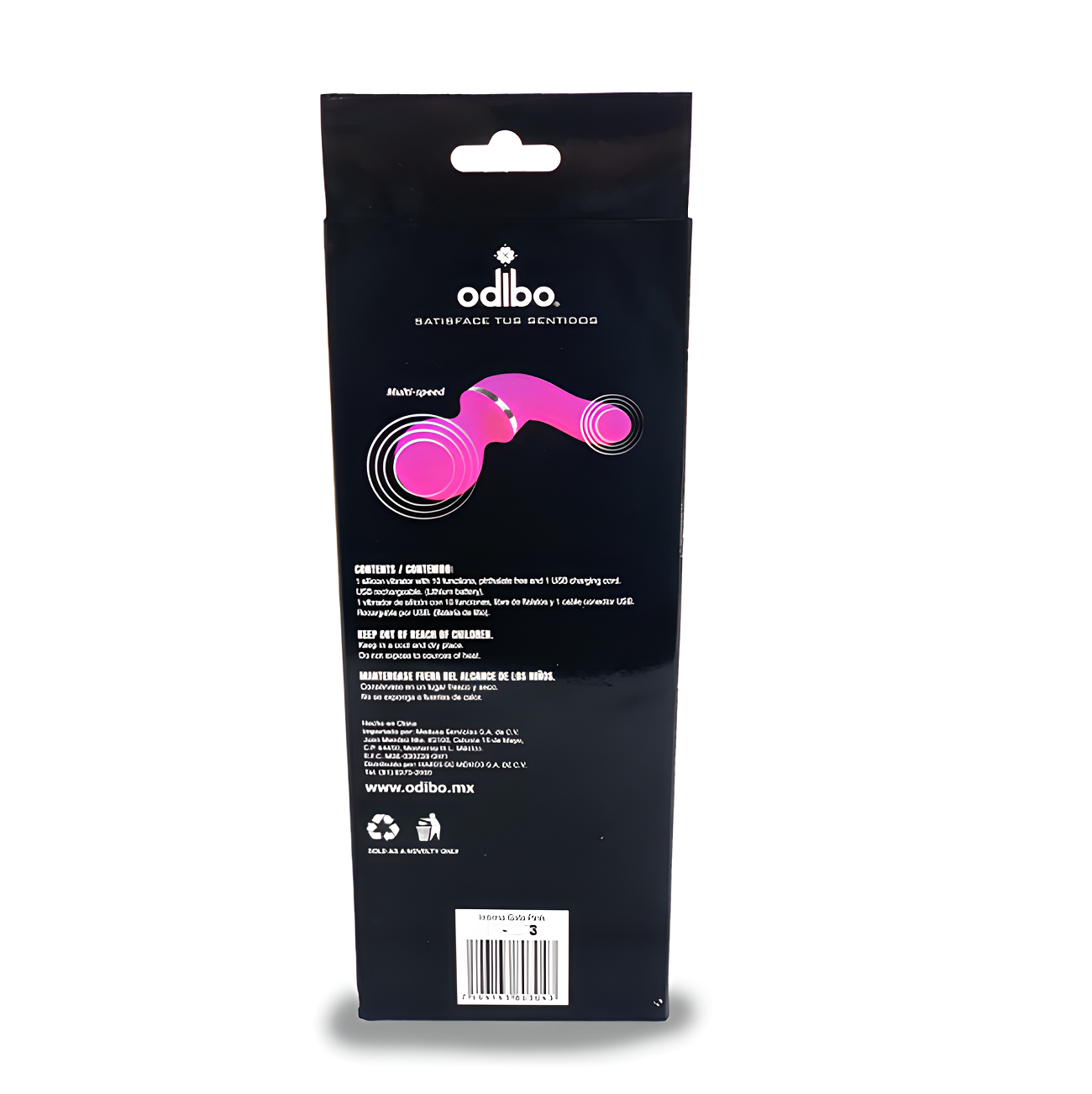 Vibrador de gala 10 funciones recargable de USB color rosa