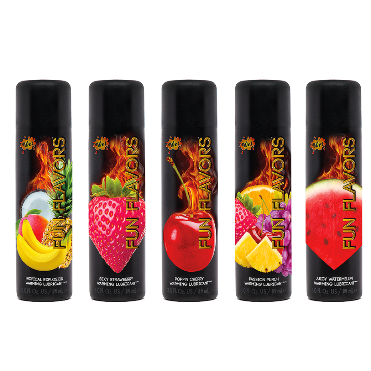 Lubricante Base Agua Térmico Con Sabor Wet Fun Flavors 30 Ml